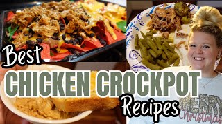 3 BEST EVER CHICKEN CROCKPOT RECIPES  EASY SLOW COOKER DINNERS WITH CHICKEN [upl. by Eldnik923]