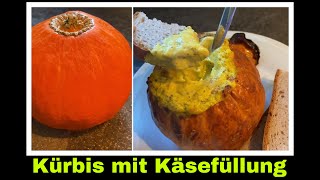 Käsefondue im Kürbis  gefüllter Hokkaido mit Käse Rezept  Selbstversorgung [upl. by Kcirednek529]