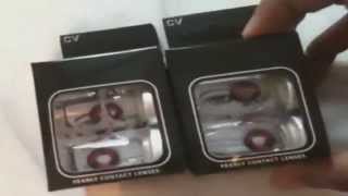 Kakashi Mangekyou Sharingan Contact Lenses unboxing [upl. by Pompea673]