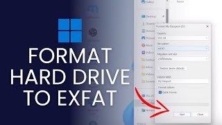 How To Format External Hard Drive To ExFat On Windows 11 Easy [upl. by Staffard]