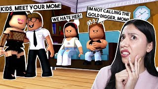 OUR NEW MOM IS A GOLD DIGGER  Roblox Roleplay [upl. by Annuhsal]