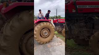 Massey ferguson tractor working in mud shorts tractor [upl. by Dominga]