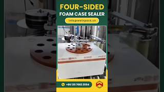 Foursided foam box sealing machinefoam case sealer cartonsealer foamcasesealer short shorts [upl. by Nyladnewg]