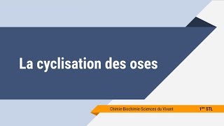 La cyclisation des oses [upl. by Garth76]