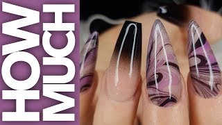 How Much  Water Marble Look Using Gel Polish  Gel PolishAirbrush [upl. by Beyer]