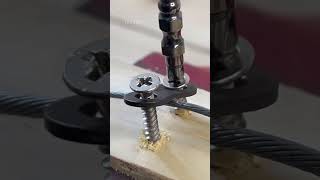 Securely Fixing an Iron Wire in Wood Using Glue and Screws [upl. by Atikkin]