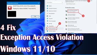 4 Fix Exception Access Violation in Windows 11 [upl. by Yobybab]