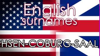 English surnames SACHSENCOBURGSAALFELD  pronounce [upl. by Colby938]