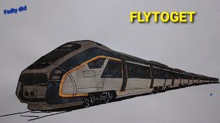 How to draw Flytoget Airport Express Train  Norwegian trains [upl. by Lopes]