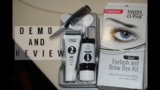 DYEING MY EYELASHES WITH Swiss O Par Eyelash amp Brow Dye Kit⎜Demo [upl. by Nosna]