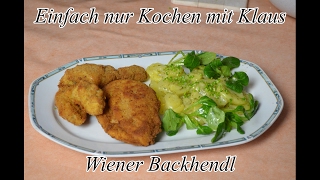 Wiener Backhendl mit selbstgemachtem Kartoffelsalat  Der Klassiker [upl. by Aika531]