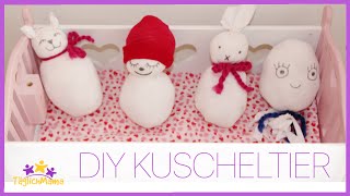 4 DIY KUSCHELTIERE OHNE NÄHEN aus Socken  Upcycling Socken  Täglich Mama [upl. by Zilber]