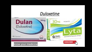 Duloxetine dulan Lyta uses dosage side effects and storage review in Hindi Urdu English PPT [upl. by Paley]