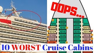 10 Worst Cruise Cabins on a Ship  How to Avoid Bad Staterooms [upl. by Gargan]