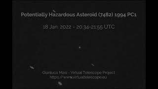 Potentially Hazardous Asteroid 7482 1994 PC1 close encounter flyby [upl. by Siclari819]