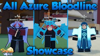 Shindo Life All AZURE Bloodline Showcase [upl. by Aihpledalihp73]