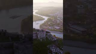 Rozafa Castle A Stunning Aerial Journey Over Albania’s Iconic Fortress [upl. by Eilsel233]