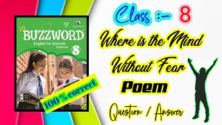 Buzzwordclass 8Where is the MIND WITHOUT FEAR Questions and answersstudents Trending [upl. by Essie]