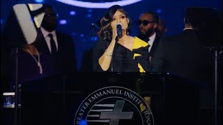 Karen Clark Sheard sings “Secret Place” before Vice President Kamala Harris remarks [upl. by Ahk635]