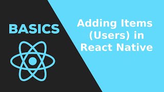 16 Adding users to the list React Native  Flat List    react native tutorial 2020 [upl. by Kenwrick]