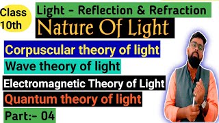 Nature Of Light  Corpuscular Theory of Light  Wave Theory  Electromagnetic Theory Quantum Theory [upl. by Ennalyrehc510]