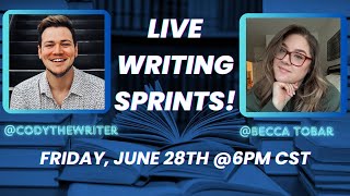 Write With US Live Writing Sprints  Featuring Becca Tobar [upl. by Giorgia]