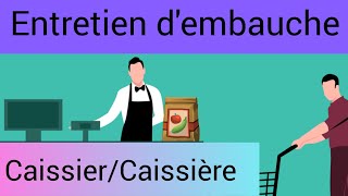 Simulation dentretien dembauche  caissier  caissière [upl. by Nahsor]