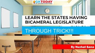 Learn the states having BICAMERALISM through simple trick [upl. by Kora]