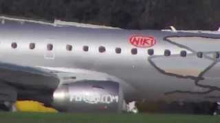 Niki Embraer ERJ190100 LR OEIHE  Takeoff from Hannover HAJEDDV [upl. by Riamo]