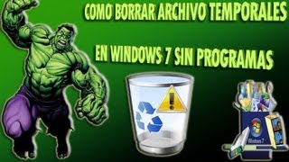 Como Borrar Archivos Temporales De Windows 7 Sin Programas [upl. by Klimesh]