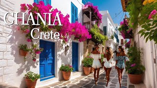 Chania Crete Greece 4KUHD Walking Tour [upl. by Niklaus441]