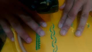 learn to embroidery simple embroidery beginners tutorial at home [upl. by Ahsratal226]