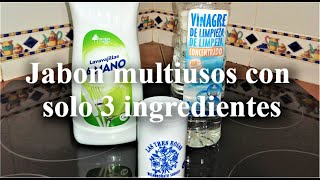 🧼Impresionante JABON MULTIUSOS solo 3 ingredientes  Para baños cocinas griferia  ELIMINA LA CAL [upl. by Teiluj]