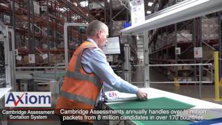 Axiom doubles sortation capacity at Cambridge Assessment with automated conveyor solution [upl. by Ilrahs]