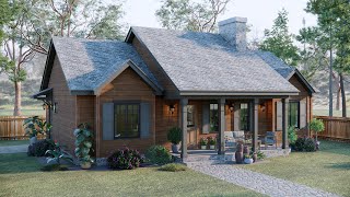 43x26 13x8m Gorgeous 3Bedroom Cozy Cottage House  Small House Design With Floor Plan [upl. by Nevah194]