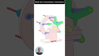 Multi link transmission mechanism Machinery Mechanics mechanical engineer 3ddesign [upl. by Engelbert]