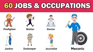 60 Jobs and Occupations Jobs Vocabulary in English jobs learnenglish [upl. by Chimene]