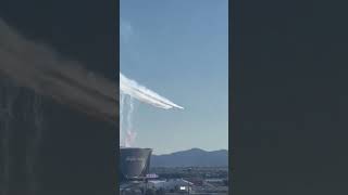 US Airforce Thunderbirds perform flyover at Allegiant Stadium for Super Bowl LVIII [upl. by Atekal862]