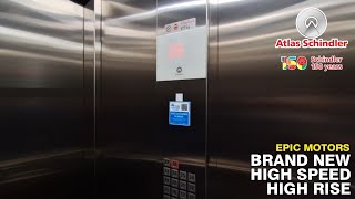 EPIC Brand New Atlas Schindler 3600 HighRise Traction Elevators  Neptunis Residences  GO BR [upl. by Nesrac]