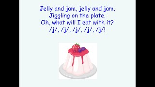 Jolly Phonics j  Sound Song Vocabulary and Blending [upl. by Sugirdor]