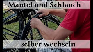 Fahrrad Mantel und Schlauch selber wechseln [upl. by Adnalu]