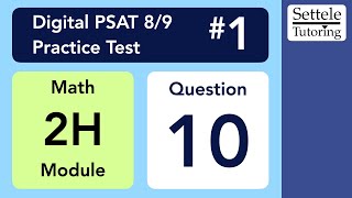 Digital PSAT 89 1 Math Module 2H Question 10 xyplane [upl. by Ahusoj]