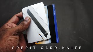 How make simple credit card knife 🔪 at home  survival tool [upl. by Benildas506]