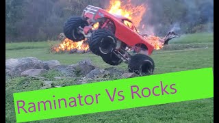 Primal RC Raminator Rock Bouncer Playing in the yard before winter comes [upl. by Lytsirhc]