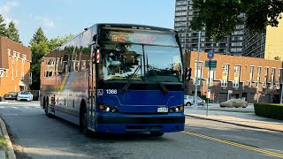 2022 Prevost X345 1366 QM2 Express Bus from Bay Terrace to Midtown Manhattan VIA GCP [upl. by Nalyt560]