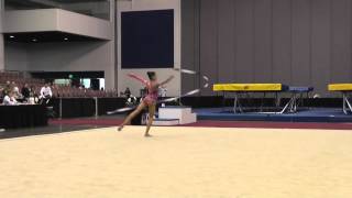 Ronit Shamuilov  Ribbon  2012 Rhythmic Nationals  Junior  Day 1 [upl. by Phyl]