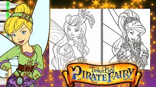 Tinkerbell Coloring Video 34  The Pirate Fairy  Vidia amp Silvermist Pirate Fairy [upl. by Swetlana]