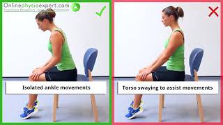 Seated Soleus Muscle Strengthening Exercise Tutorial Level 2  ONLINE PHYSIO EXERCISES [upl. by Edrick]