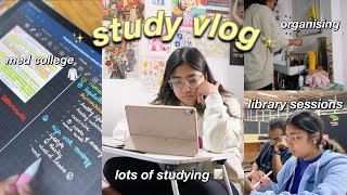 STUDY VLOG👩🏻‍⚕️📚 productive days med school cleaning amp organising cooking in hostel✨ [upl. by Pollock]