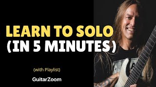 Learn To Solo In 5 Minutes  6 Note Soloing Technique  Steve Stine Guitar Lesson [upl. by Dloreg]